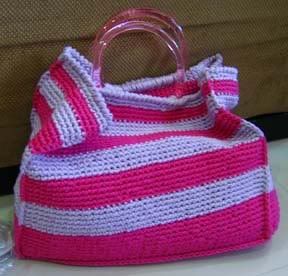 hand crochet stripe bag class Singapore