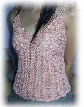 hand knit lace summer top