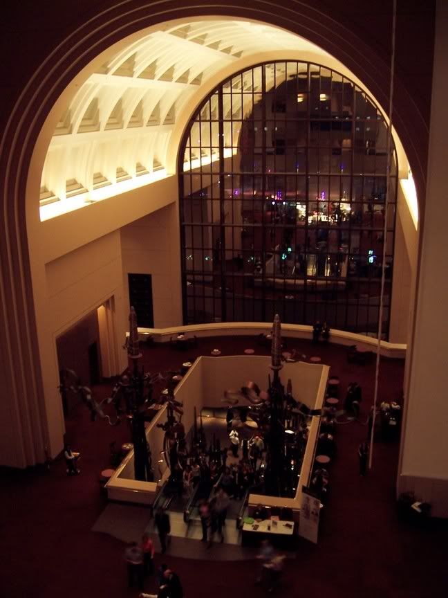 View from the balcony of the Wortham Center lobby