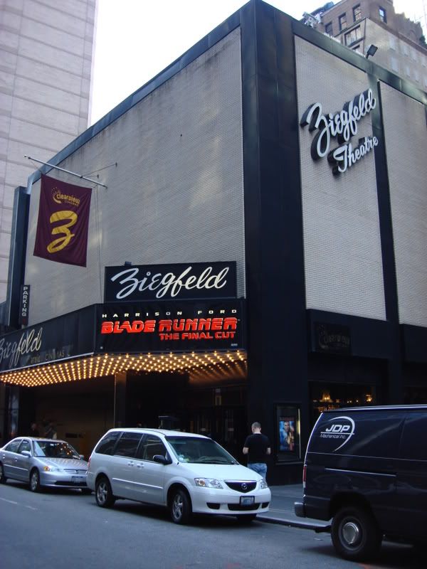 The Zigfeld marquee on 54th Street and Sixth Avenue