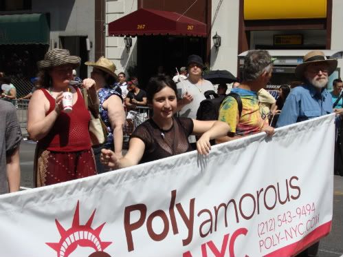 Polina behind the PolyNYC banner