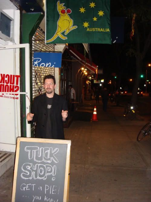 Aussie Rob at an Australian cafe on St. Marks