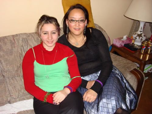 Polina and me, dressing festively