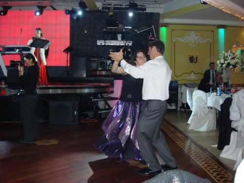 Polina dancing with her dad in the skirt I found for her