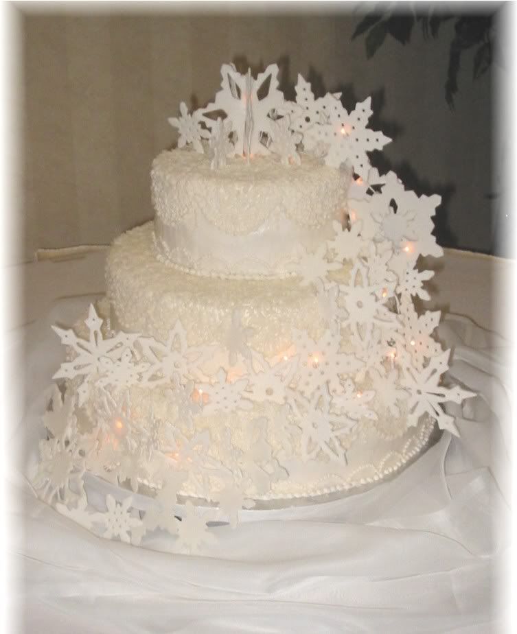 winter themed wedding cakes