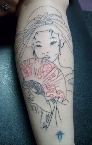 Nice Japanese Tattoo Designs Especially Japanese Geisha Tattoos With Image Japanese Geisha Calf Tattoo Gallery Picture 6