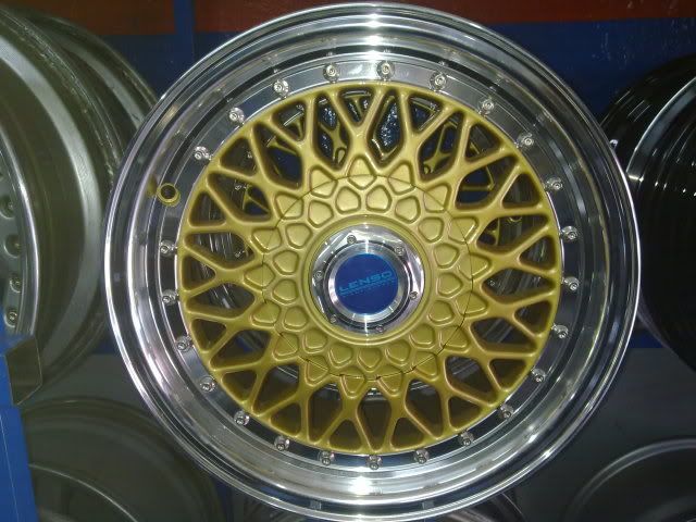 15 Lenso BSX in Gold BBS RS lookalike Multi pcd to fit Golf Toyota 