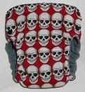 Skulls fitted diaper size large