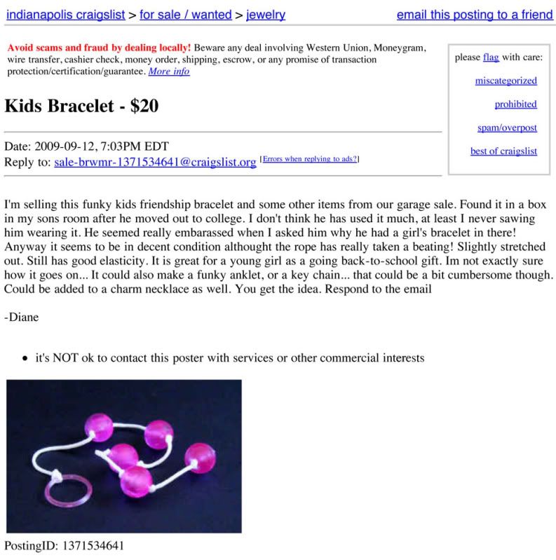 Best of Craigslist: Kids Bracelet | We got more bounce in ...