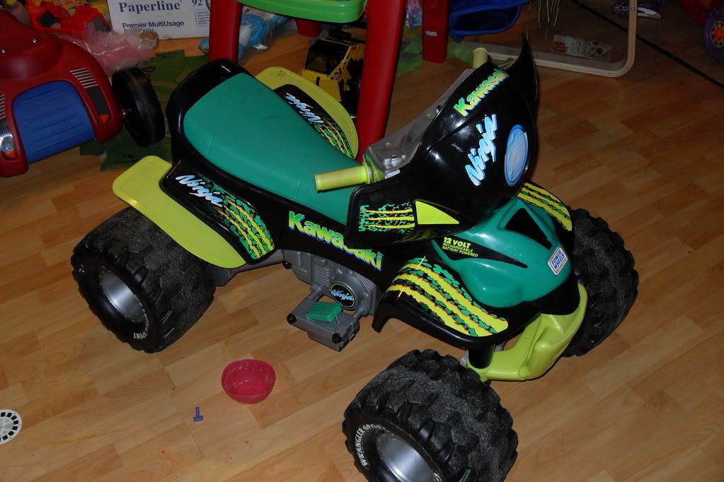Modified Power Wheels Ninja Quad with pics/video of Metal frame gearbox