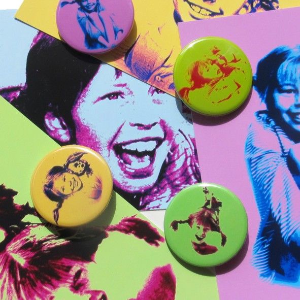 Postkarten Buttons Pippi Langstrumpf