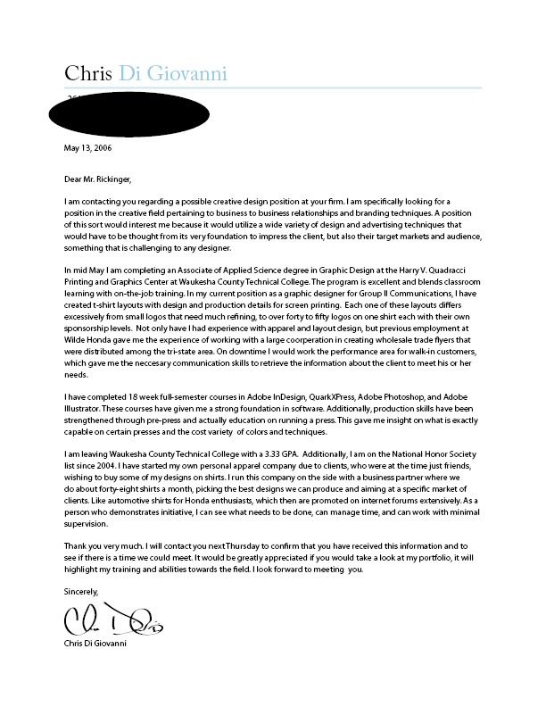 Best graphic artist cover letter