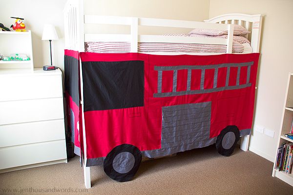 fire truck bunk bed