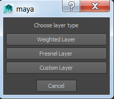 mila material in maya 2015 layer types