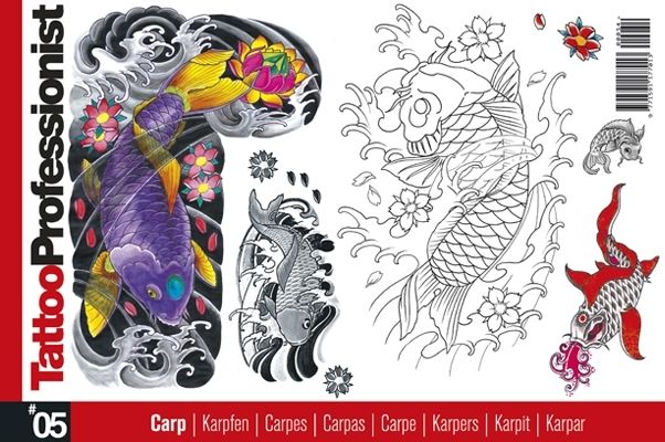 PRO Carp KOI Flash Book 5 Tattoo Arties Supply 84 Pages Variety KOI ...