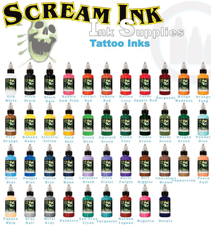 picture of Scream Tattoo Ink Joker Tattoo offers the best in Tattoo Ink!