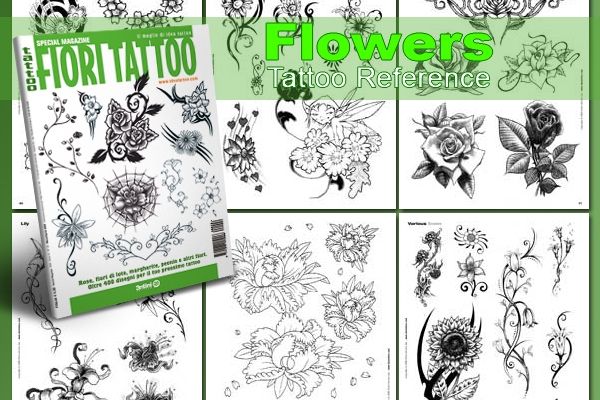 (Qty-1) Flower Tattoo Flash Book