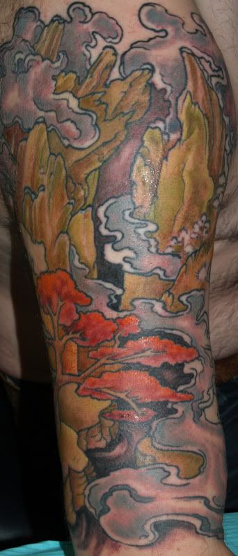 chinese tattoo landscape