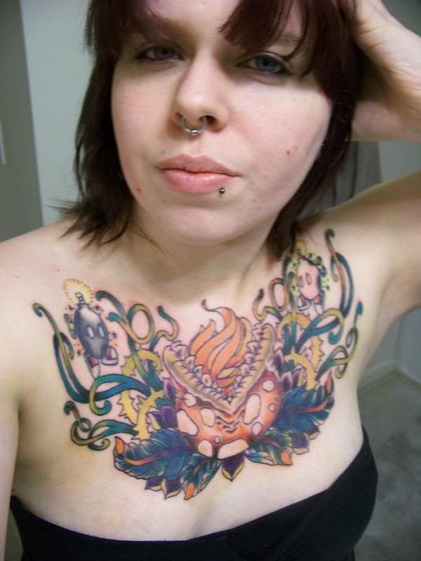 Male or female, chest tattoos