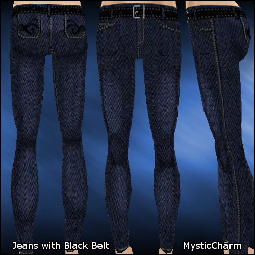 Jeans with Black Belt