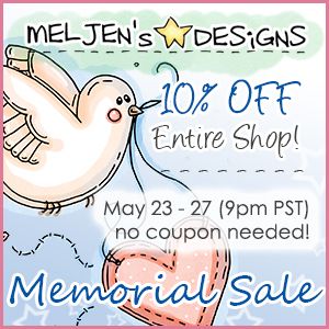 Meljen's Designs Memorial Day Sale 10% off entire digital stamp shop