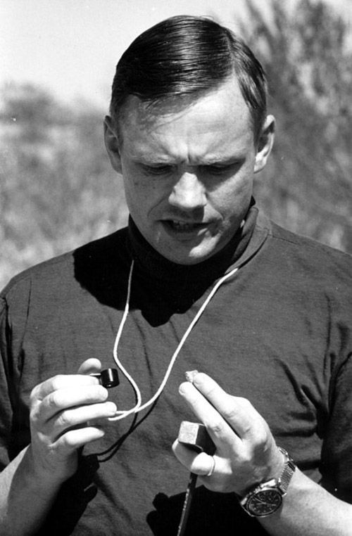 Neil Armstrong wearing his Speedmaster