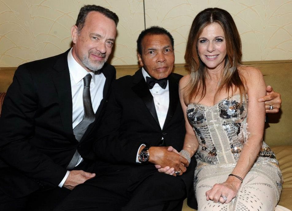 Tom Hanks, Muhammad Ali and Rita Wilson