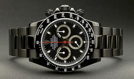 This Rolex Daytona (ref.116520) for example, received the full treatment by 