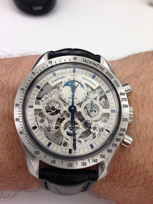 Speedmaster Professional Moon Phase Skeleton In Platinum