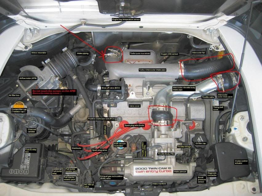 Checking for boost leaks and replacing hoses/clampsproblem areas to