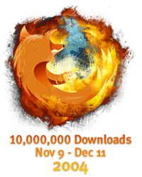 Firefox: 10 milhões de downloads