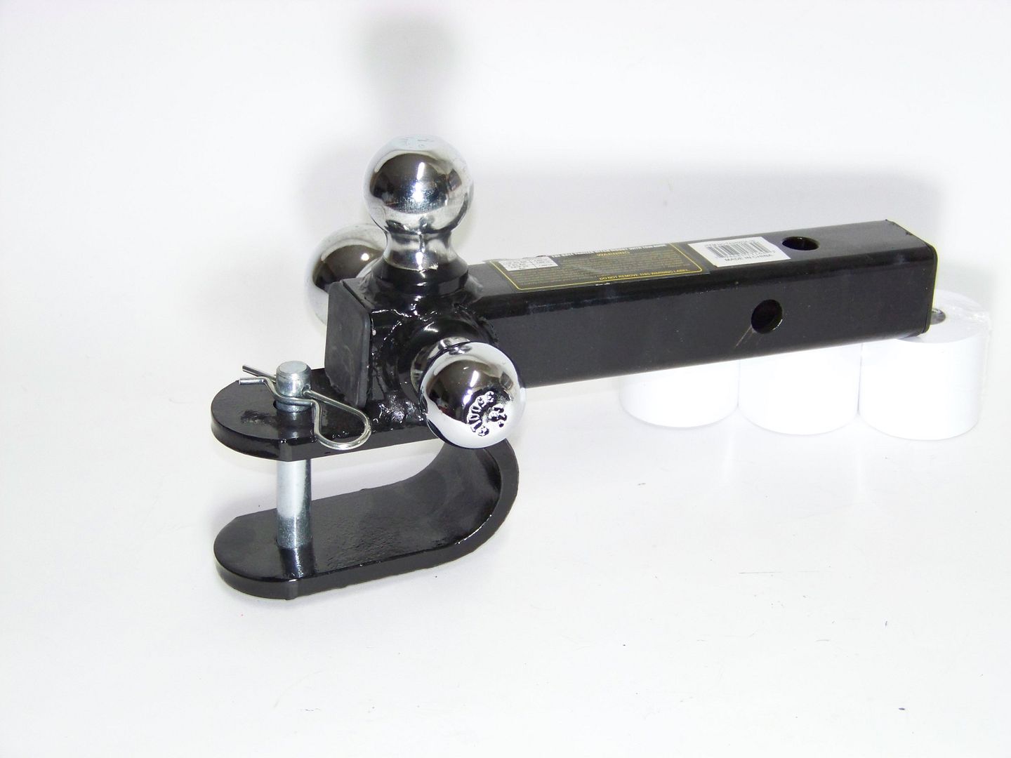 TRIPLE TRAILER HITCH BALL AND U TYPE MOUNTING PULL HITCH WITH PIN & 2