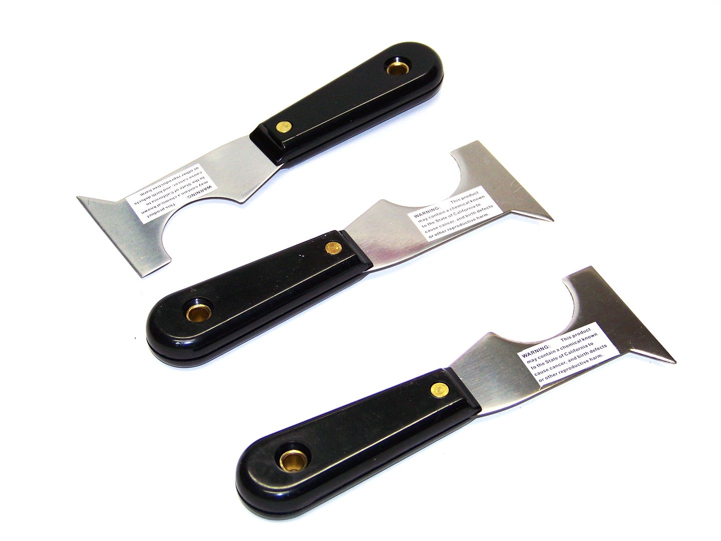 3pcs 5 in 1 paint scraper, putty knife, knife, roller cleaner, crevice