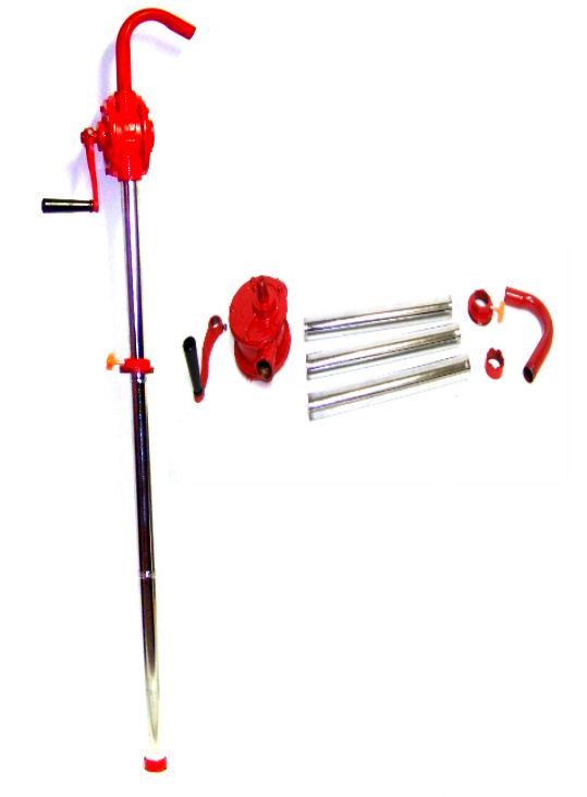 HD Rotary Gas Oil Fuel Hand Pump 55 Gallons Self Priming Dispenser