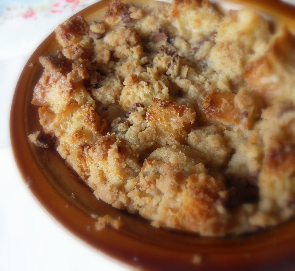 The English Kitchen Chocolate Chip Cookie Dough Bread Pudding