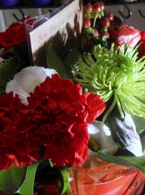 Valentine Flowers. The other afternoon, when I was out being tortured, 