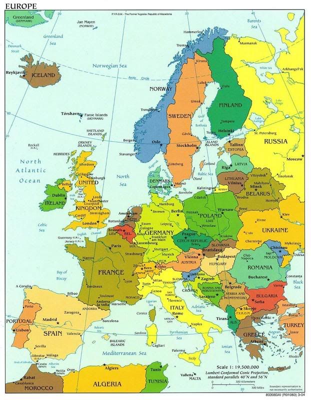 mapa da Europa (politico) Pictures, Images and Photos