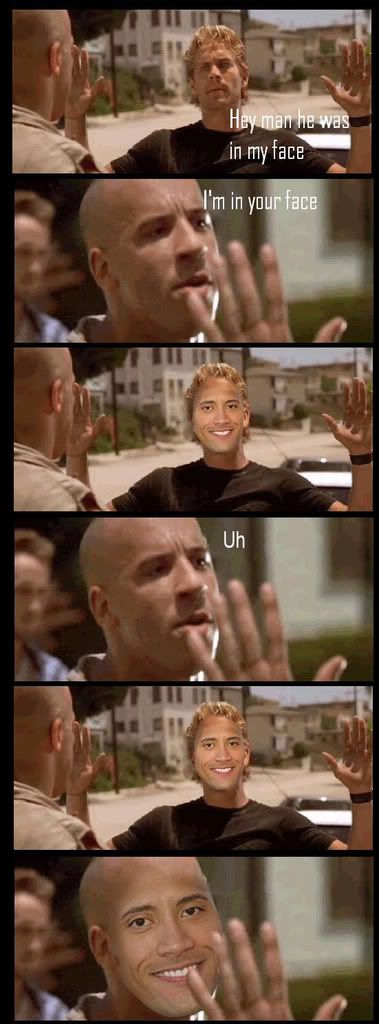 vin diesel in your face