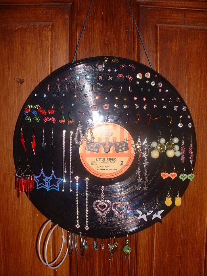 record earring holder HOME SWEET HOME