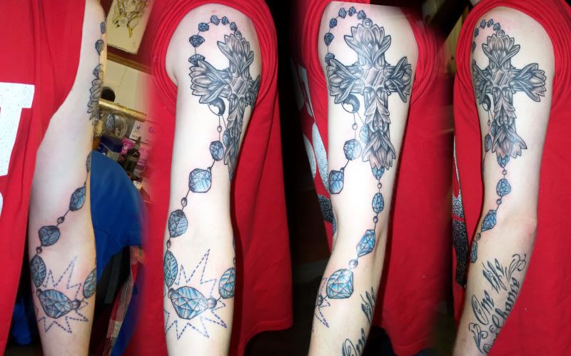 rosary bead tattoos on foot fearne cotton foot tattoo cross sleeve tattoos