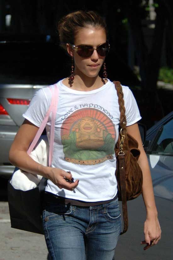 jessica alba background. Jessica Alba WearsA Buddha T-