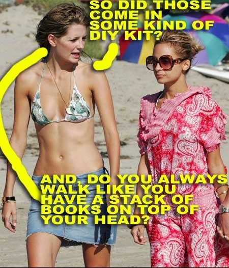 I gotta admit, I'm usually not into Mischa Boxface, but she's lookin' mighty skinny & hot in these pics! All girls should weight 23lbs & wear sexy bikinis!