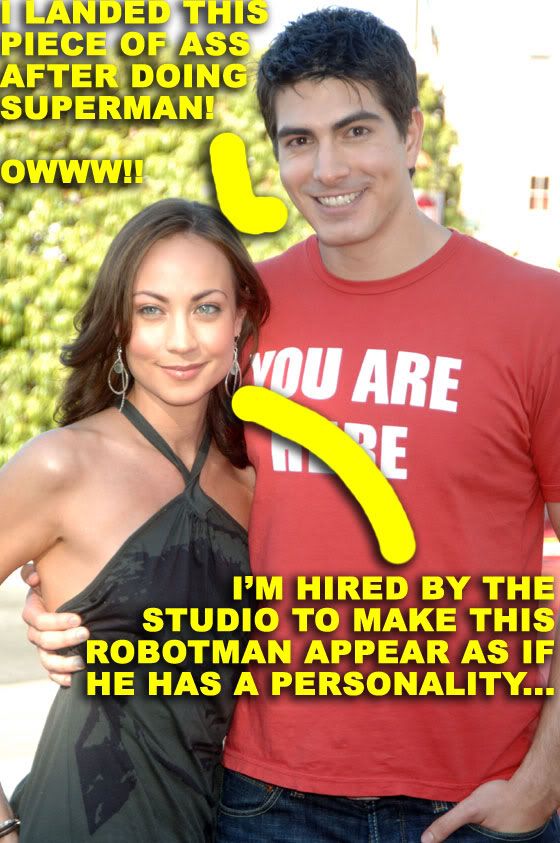 Human Robot Brandon Routh is Sleeping w Courtney Ford