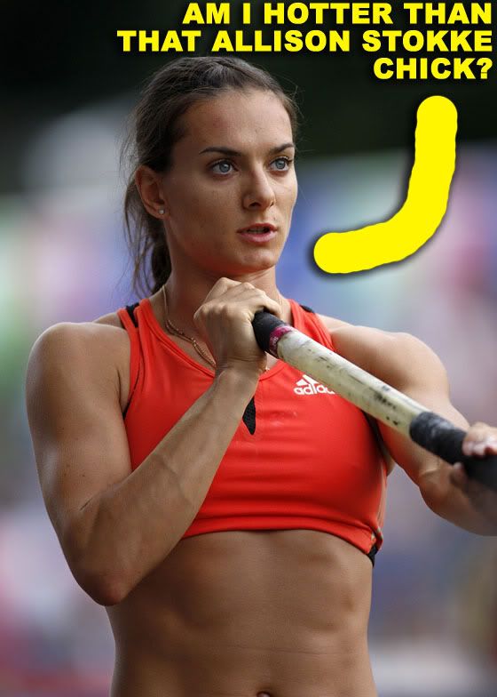 I don't think she's quite as hot as the American vaulter although this might
