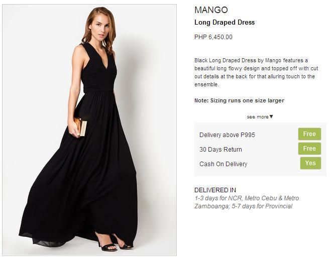 Mango Long Draped dress