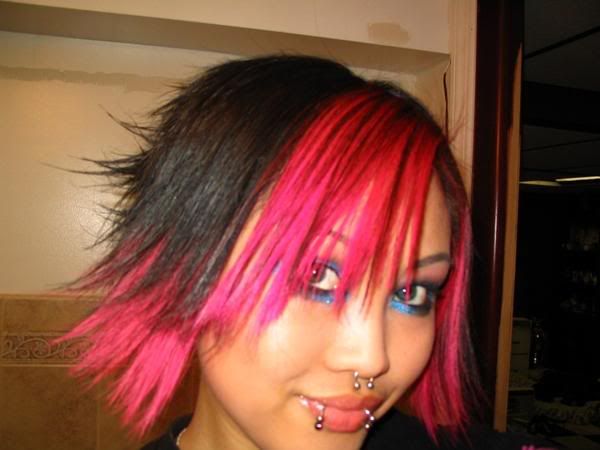 mad pink hairstyle