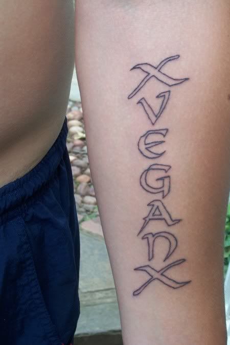  i could tell about people with vegan or straight edge tattoos on them!
