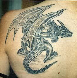 Japanese Dragon Upper Back Tattoo Picture 7