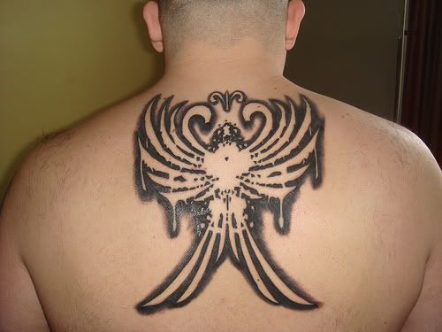 Tribal Angel Tattoo Shoulder