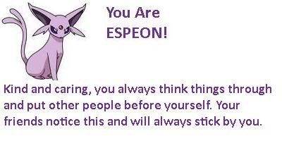 Espeon is my Eevee evolution~